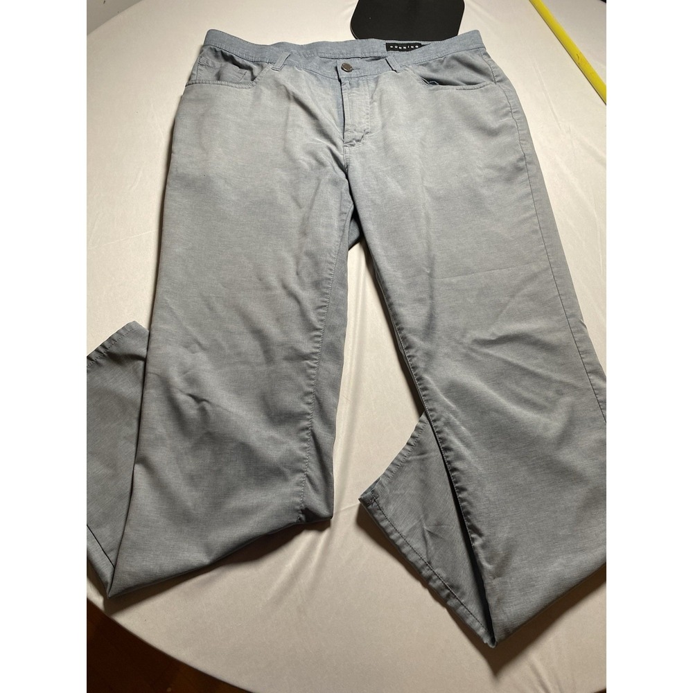 Dunning Golf Pants Mens 34x32 Gray Heather Performance Stretch Casual 5-Pocket